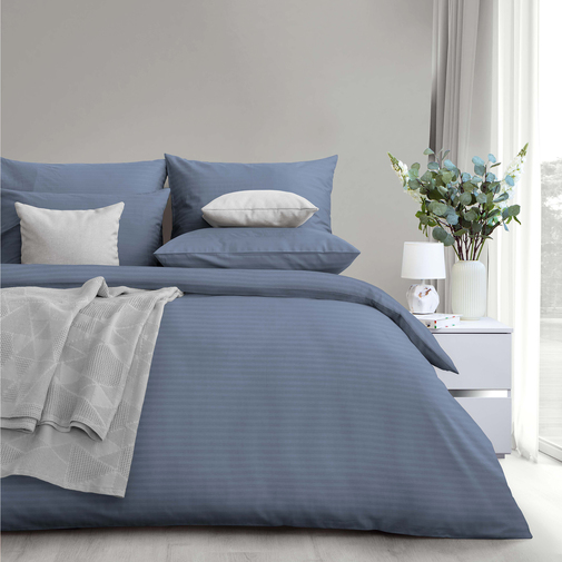 КПБ  страйп-сатин (нав 70*70) Verossa Stripe <70308 Sapphire>