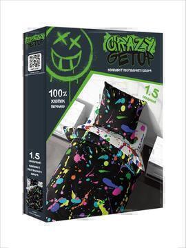КПБ 1,5сп перкаль Crazy Getup <757135 Аvocado>