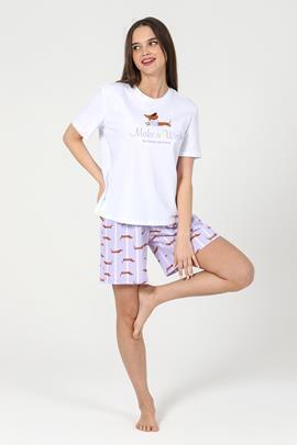 Костюм женский Таксы-3 с шортами кулирка Виотекс Скидка 10% (арт.КЖ-089)