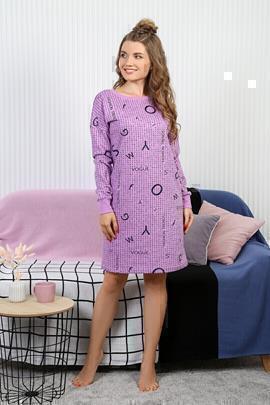 Сорочка ночная женская Оптика-1 футер 2х нитка Виотекс Скидка 50% (арт.НС-422)